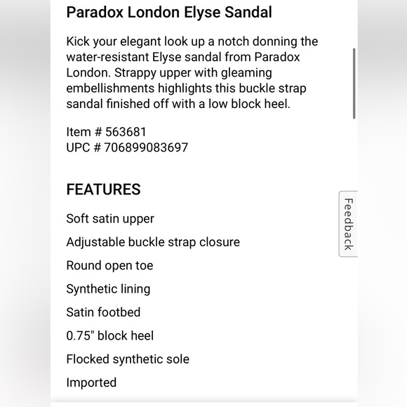Paradox London Elyse Dress Sandals w/ low block heels women’s 9.5 only worn once - Picture 8 of 8